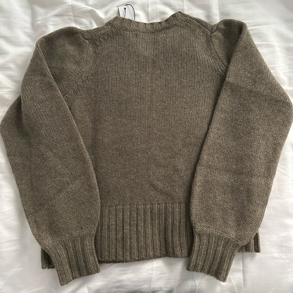 NWT 100% Cashmere Green Sweater - Picture 3 of 3